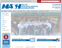Tablet Screenshot of mashappliances.com